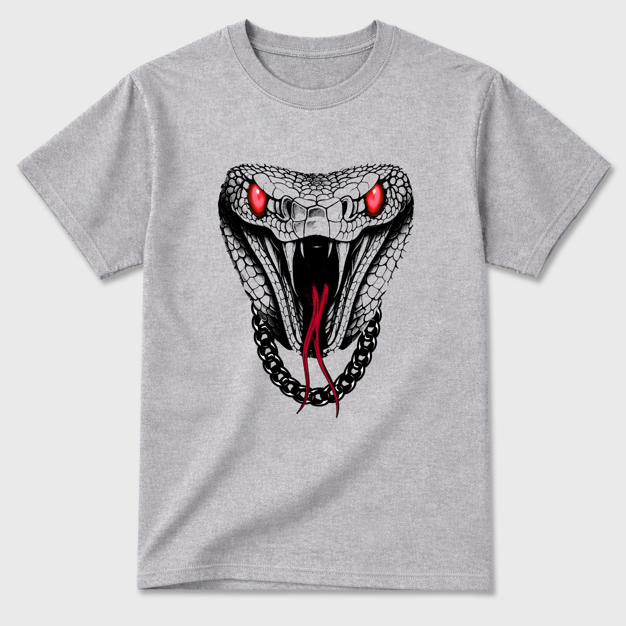 Sneaker match tees – Sneaker Tees To Match Air Jordan 4 Toro Bravo Shoes – Venom Chain Tee Heather Grey 2