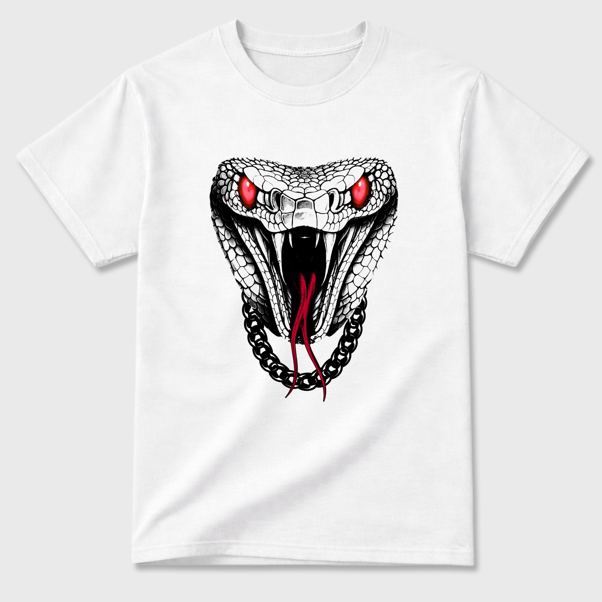 Sneaker match tees – Sneaker Tees To Match Air Jordan 4 Toro Bravo Shoes – Venom Chain Tee White 2