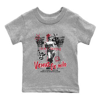 1s '85 Bred shirts to match jordans Venus De Milo best t shirts to wear with jordans AJ1 Retro High OG '85 Bred match shoes to clothes SNRT Sneaker Tees Youth Baby Heather Grey 2 tee