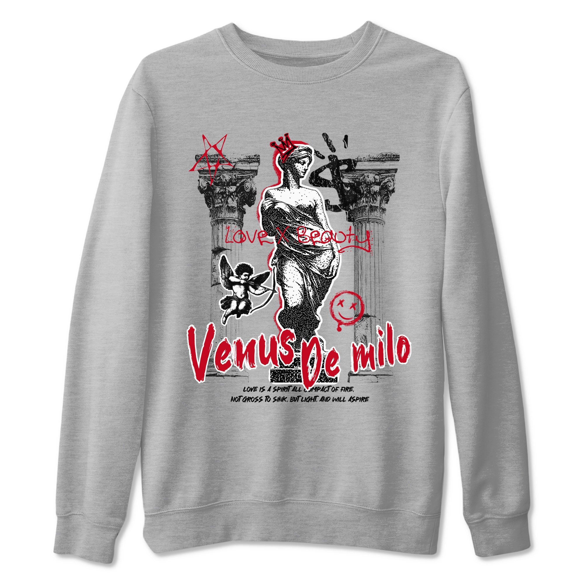 1s '85 Bred shirts to match jordans Venus De Milo best t shirts to wear with jordans AJ1 Retro High OG '85 Bred match shoes to clothes SNRT Sneaker Tees unisex cotton Heather Grey 2 shirts