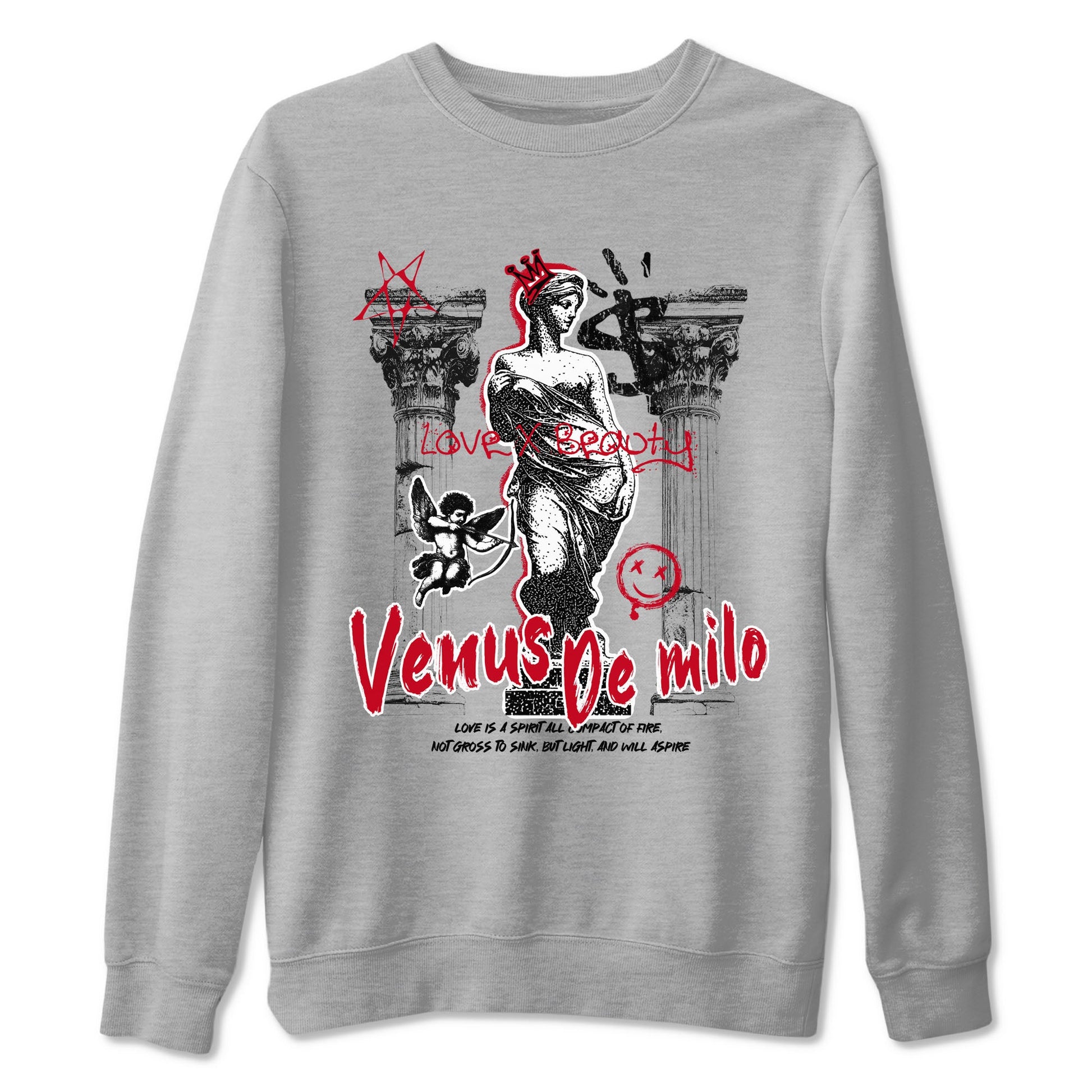 1s '85 Bred shirts to match jordans Venus De Milo best t shirts to wear with jordans AJ1 Retro High OG '85 Bred match shoes to clothes SNRT Sneaker Tees unisex cotton Heather Grey 2 shirts