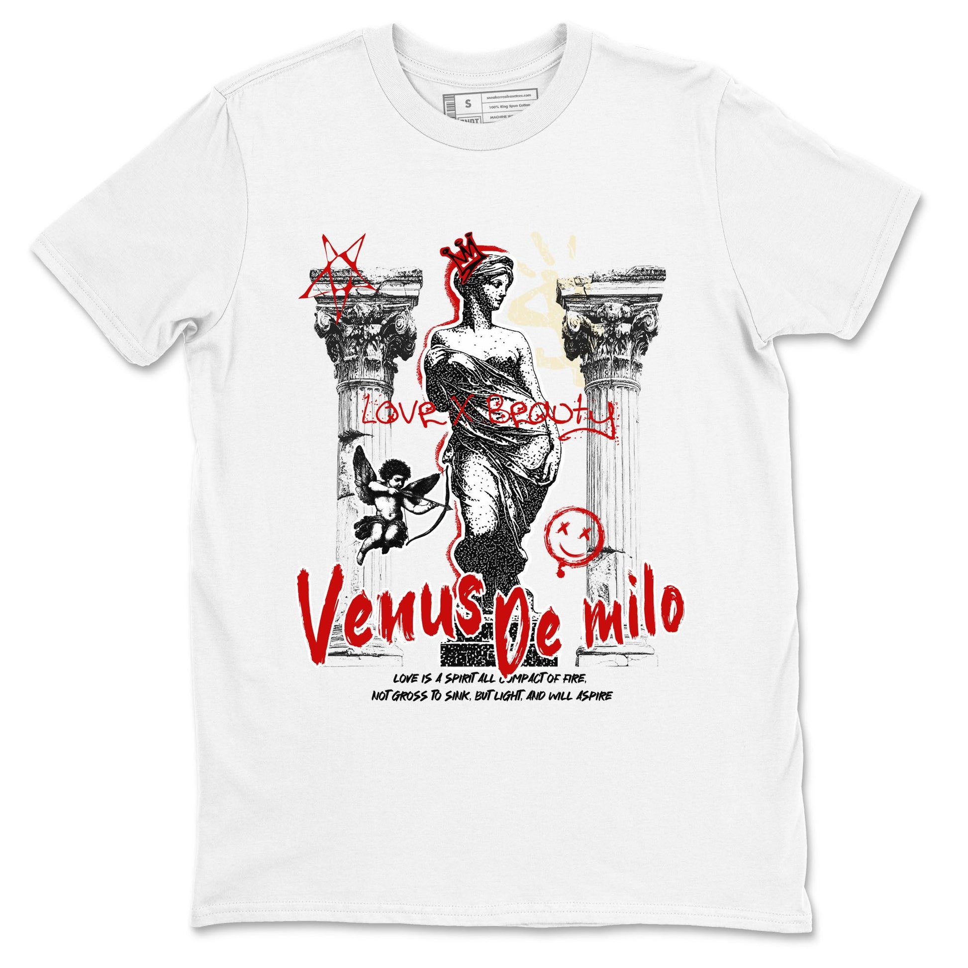 1s Black Toe Reimagined shirts to match jordans Venus De Milo best t shirts to wear with jordans AJ1 High OG Black Toe Reimagined match shoes to clothes SNRT Sneaker Tees unisex cotton White 2 shirts