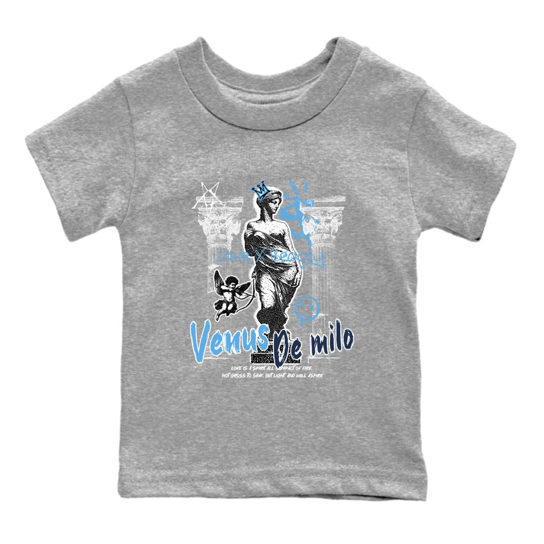 1s Obsidian shirts to match jordans Venus De Milo shirts to match Jordans AJ1 Retro Low OG Obsidian match shoes to clothes SNRT Sneaker Tees Youth Baby Heather Grey 2 tee