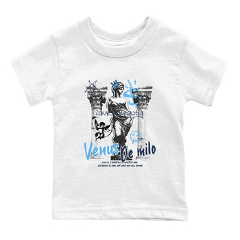 1s Obsidian shirts to match jordans Venus De Milo shirts to match Jordans AJ1 Retro Low OG Obsidian match shoes to clothes SNRT Sneaker Tees Youth Baby White 2 tee