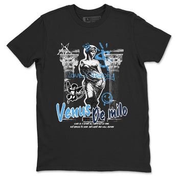 1s Obsidian shirts to match jordans Venus De Milo shirts to match Jordans AJ1 Retro Low OG Obsidian match shoes to clothes SNRT Sneaker Tees unisex cotton Black 2 shirts