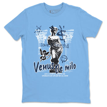 1s Obsidian shirts to match jordans Venus De Milo shirts to match Jordans AJ1 Retro Low OG Obsidian match shoes to clothes SNRT Sneaker Tees unisex cotton Carolina Blue 2 shirts