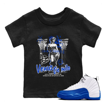 12s Blueberry shirts to match jordans Venus De Milo best t shirts to wear with jordans Air Jordan 12 Retro Blueberry match shoes to clothes SNRT Sneaker Tees Youth Baby Black 1 tee