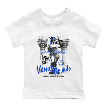 12s Blueberry shirts to match jordans Venus De Milo best t shirts to wear with jordans Air Jordan 12 Retro Blueberry match shoes to clothes SNRT Sneaker Tees Youth Baby White 2 tee