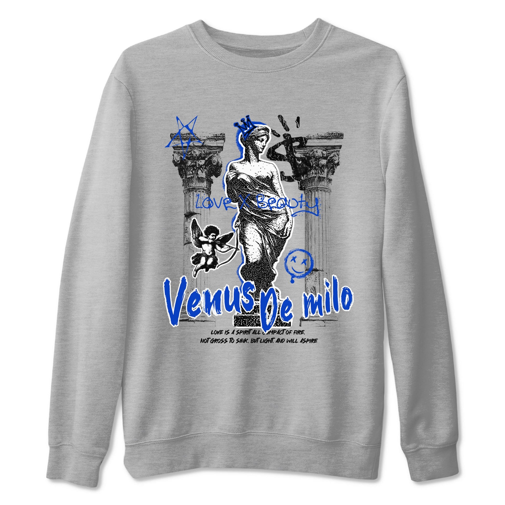 12s Blueberry shirts to match jordans Venus De Milo best t shirts to wear with jordans Air Jordan 12 Retro Blueberry match shoes to clothes SNRT Sneaker Tees unisex cotton Heather Grey 2 shirts
