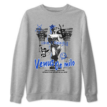12s Blueberry shirts to match jordans Venus De Milo best t shirts to wear with jordans Air Jordan 12 Retro Blueberry match shoes to clothes SNRT Sneaker Tees unisex cotton Heather Grey 2 shirts