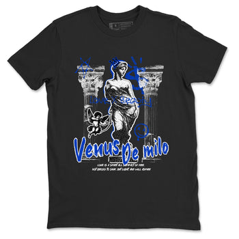 12s Blueberry shirts to match jordans Venus De Milo best t shirts to wear with jordans Air Jordan 12 Retro Blueberry match shoes to clothes SNRT Sneaker Tees unisex cotton Black 2 shirts
