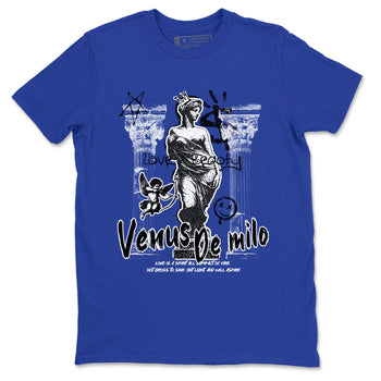 12s Blueberry shirts to match jordans Venus De Milo best t shirts to wear with jordans Air Jordan 12 Retro Blueberry match shoes to clothes SNRT Sneaker Tees unisex cotton Royal Blue 2 shirts