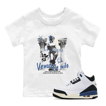 3s For The Love to match jordans Venus De Milo best t shirts to wear with jordans A Ma Maniere x Air Jordan 3 Diffused Blue match shoes to clothes SNRT Sneaker Tees Youth Baby White 1 tee