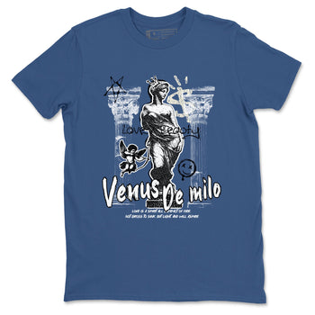 3s For The Love to match jordans Venus De Milo best t shirts to wear with jordans A Ma Maniere x Air Jordan 3 Diffused Blue match shoes to clothes SNRT Sneaker Tees unisex cotton Denim Blue 2 shirts