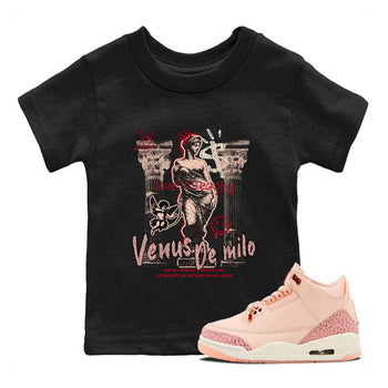 3s Valentines Day shirts to match jordans Venus De Milo best t shirts to wear with jordans Air Jordan 3 Valentines Day match shoes to clothes SNRT Sneaker Tees Youth Baby Black 1 tee