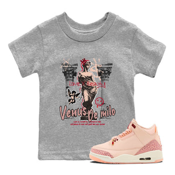 3s Valentines Day shirts to match jordans Venus De Milo best t shirts to wear with jordans Air Jordan 3 Valentines Day match shoes to clothes SNRT Sneaker Tees Youth Baby Heather Grey 1 tee