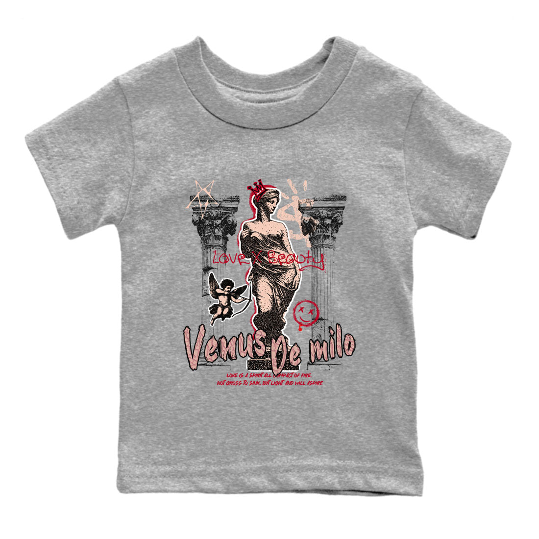 3s Valentines Day shirts to match jordans Venus De Milo best t shirts to wear with jordans Air Jordan 3 Valentines Day match shoes to clothes SNRT Sneaker Tees Youth Baby Heather Grey 2 tee