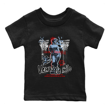 5s Black Metallic Reimagined shirts to match jordans Venus De Milo best t shirts to wear with jordans AJ5 Retro OG Reimagined match shoes to clothes SNRT Sneaker Tees Youth Baby Black 2 tee