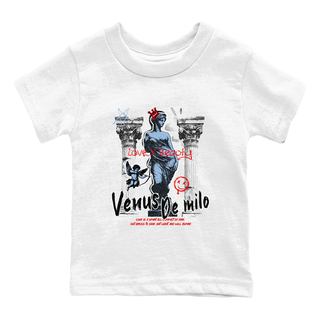 5s Black Metallic Reimagined shirts to match jordans Venus De Milo best t shirts to wear with jordans AJ5 Retro OG Reimagined match shoes to clothes SNRT Sneaker Tees Youth Baby White 2 tee
