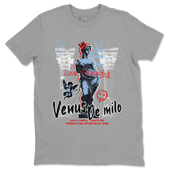 5s Black Metallic Reimagined shirts to match jordans Venus De Milo best t shirts to wear with jordans AJ5 Retro OG Reimagined match shoes to clothes SNRT Sneaker Tees unisex cotton Heather Grey 2 shirts