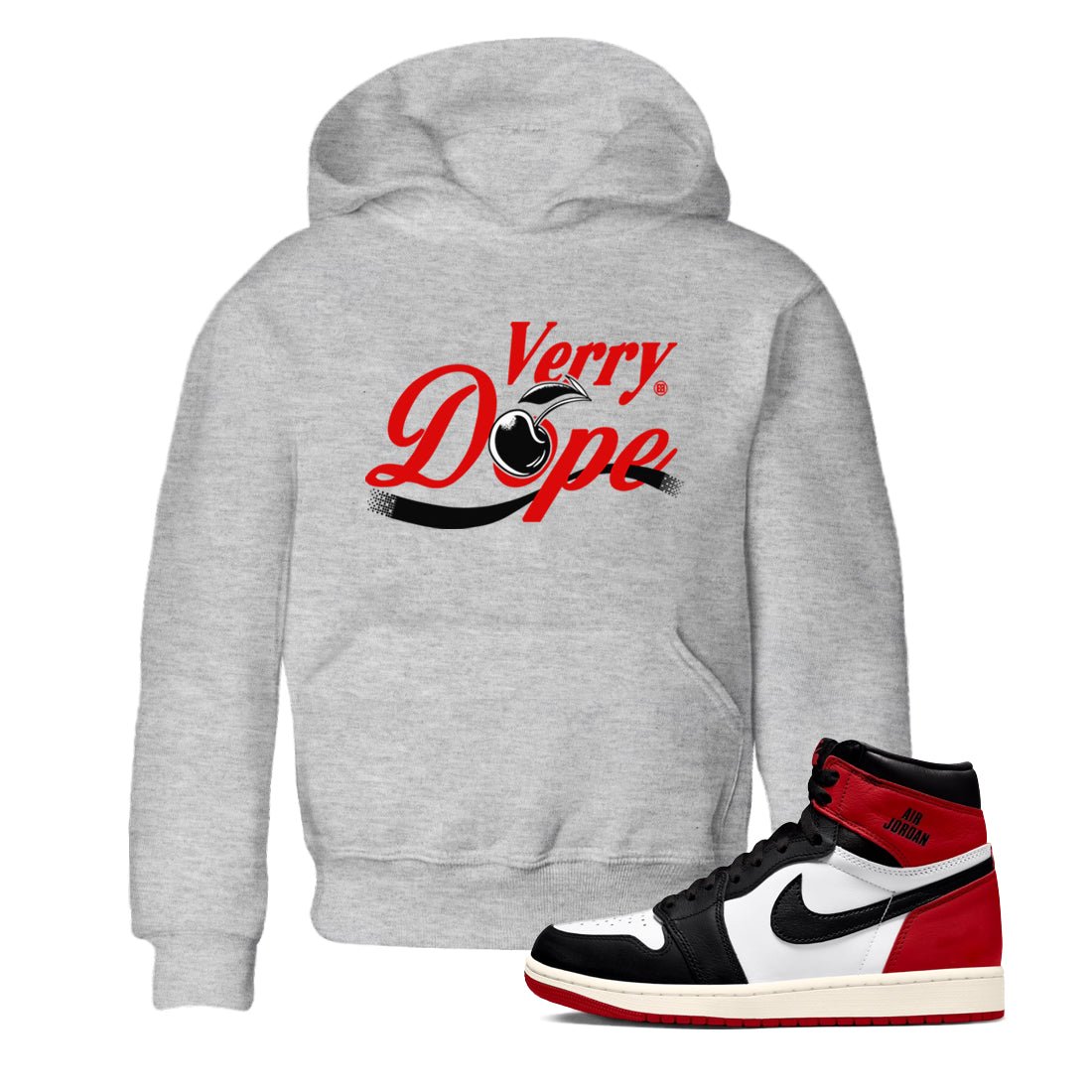 1s Black Toe Reimagined shirts to match jordans Verry Dope sneaker match tees Air Jordan 1 Retro High Black Toe Reimagined match shoes to clothes SNRT Sneaker Tees Youth Baby Heather Grey 1 tee