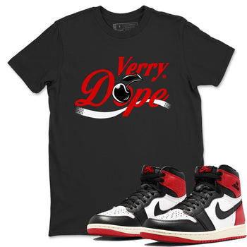 1s Black Toe Reimagined shirts to match jordans Verry Dope sneaker match tees Air Jordan 1 Retro High Black Toe Reimagined match shoes to clothes SNRT Sneaker Tees unisex cotton Black 1 shirts