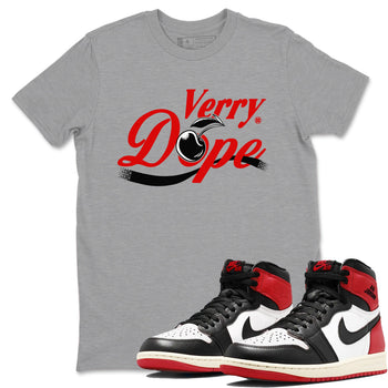 1s Black Toe Reimagined shirts to match jordans Verry Dope sneaker match tees Air Jordan 1 Retro High Black Toe Reimagined match shoes to clothes SNRT Sneaker Tees unisex cotton Heather Grey 1 shirts