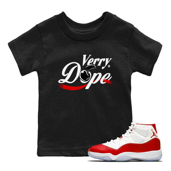 11s Cherry shirts to match jordans Verry Dope sneaker match tees Air Jordan 11 Retro Cherry match shoes to clothes SNRT Sneaker Tees Youth Baby Black 1 tee