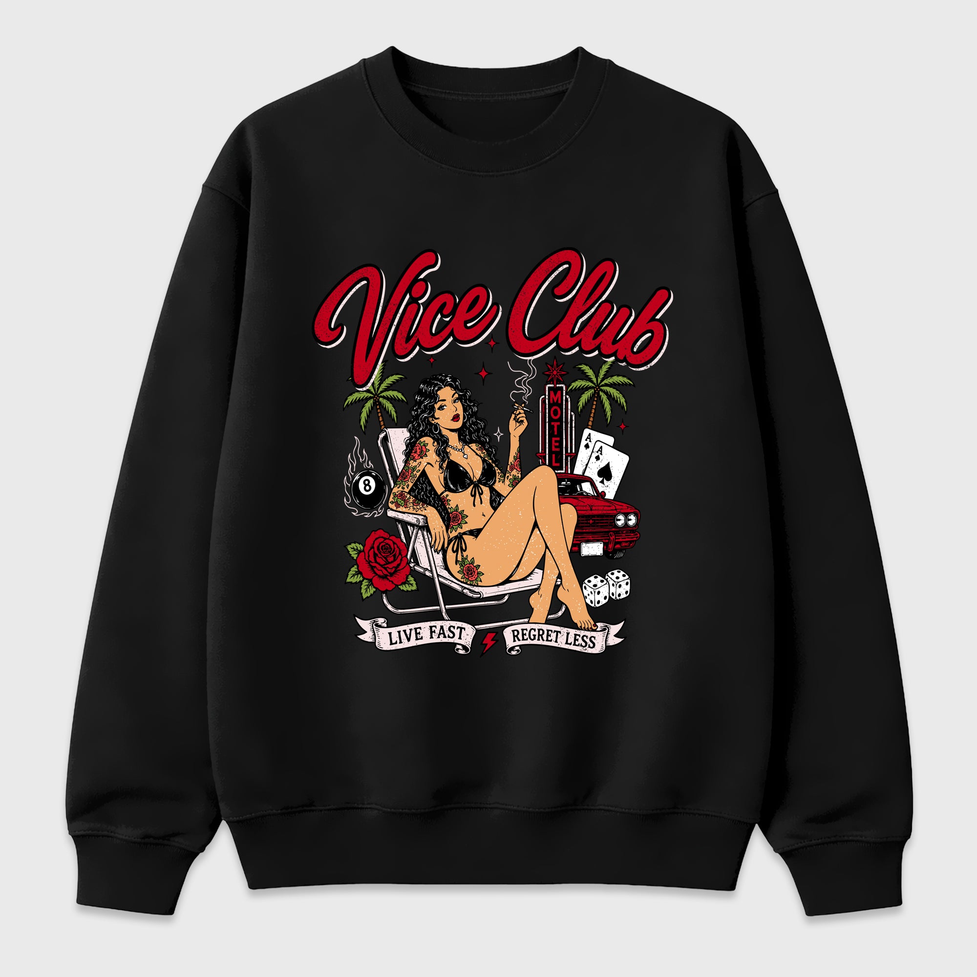 Vice Club Graphic T-Shirt featuring original streetwear artwork designed to match the Air Jordan 1 Nails and Grails. Black 2 Graphic Tee.