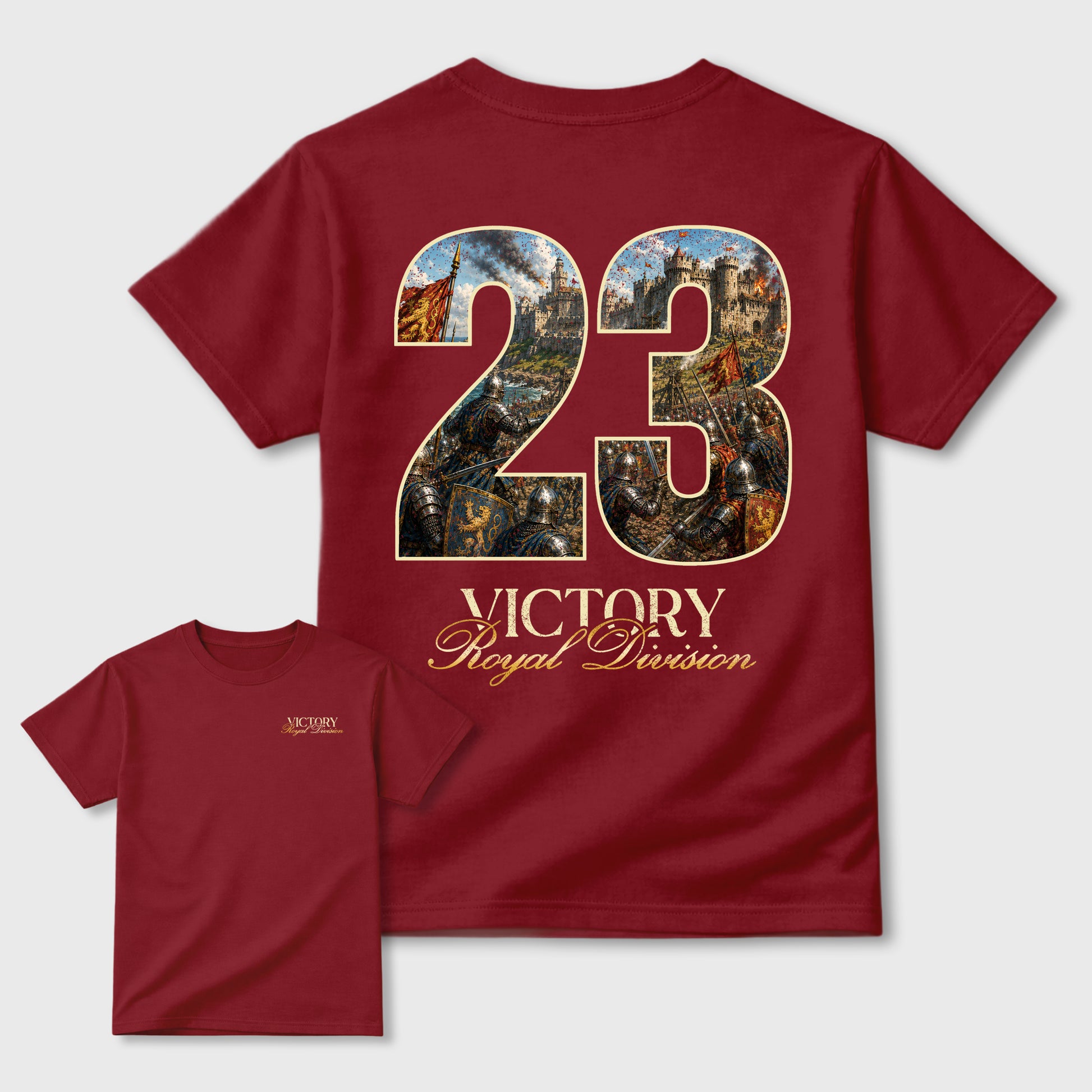 Victory Graphic T-Shirt sneaker match tee designed for the 3s Burgundy Bin 23, featuring coordinated color options for a perfect streetwear match. Cardinal shirt.