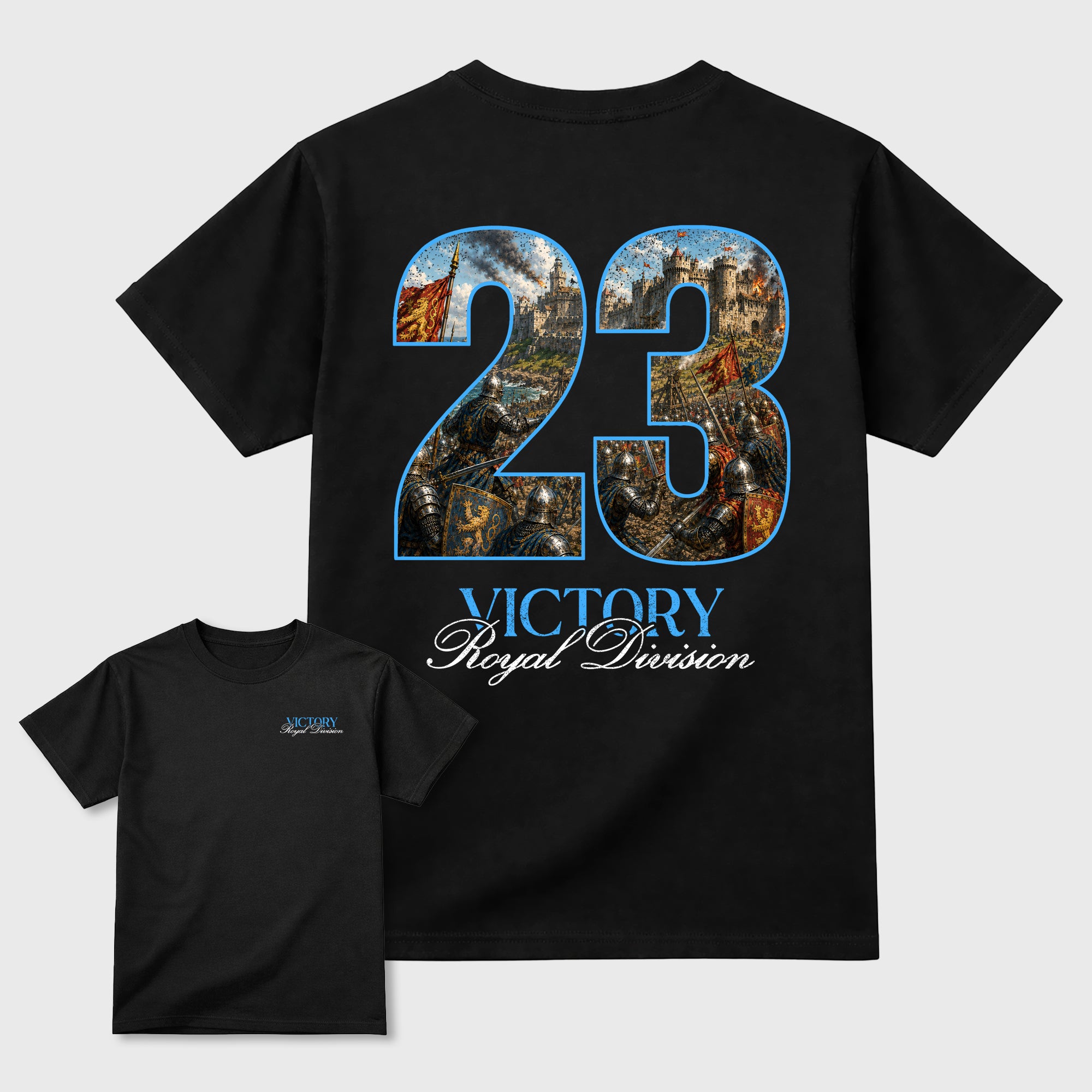 Victory Graphic T-Shirt sneaker match tee designed for the 5s Black Carolina, featuring coordinated color options for a perfect streetwear match. Black shirt.