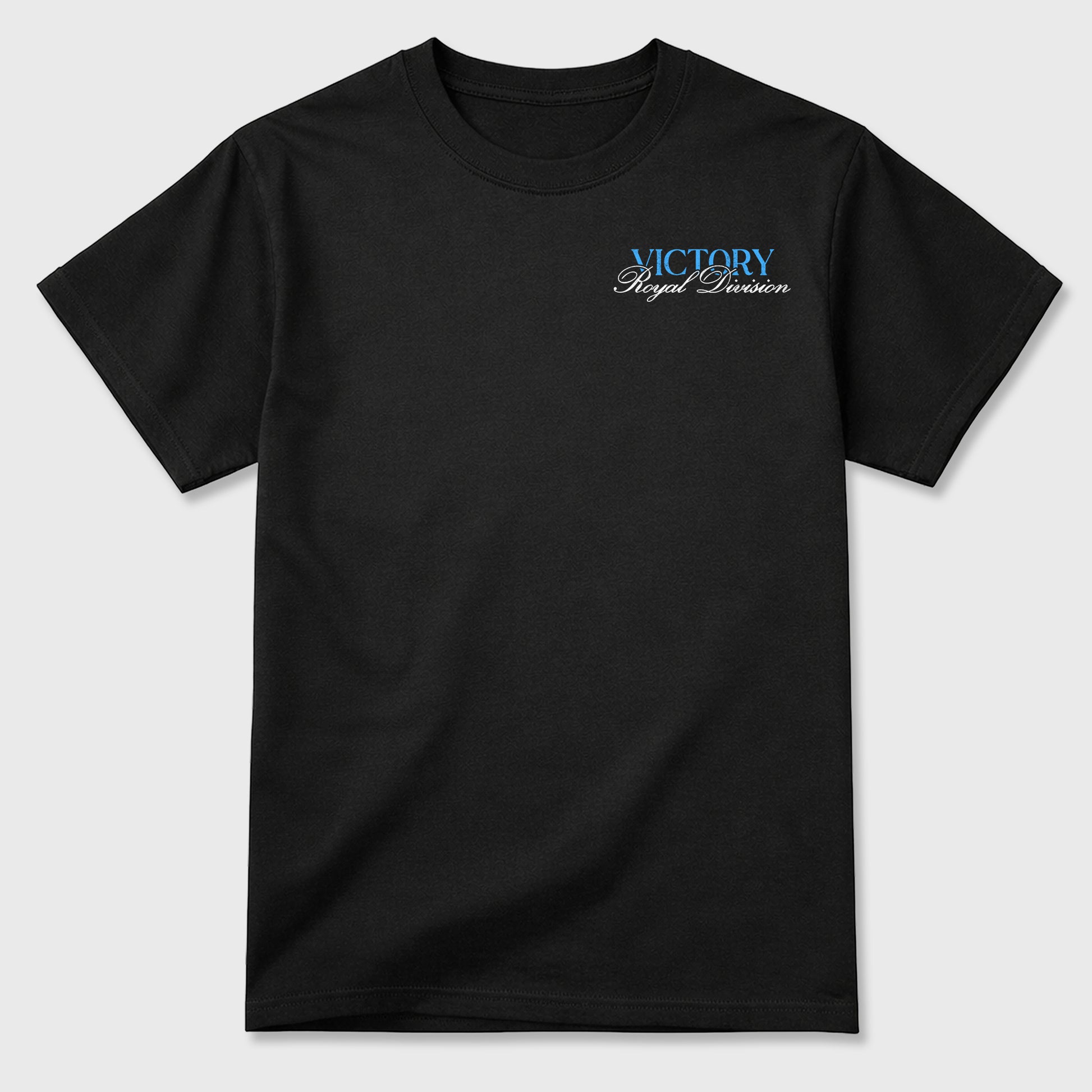 Victory Graphic T-Shirt sneaker match tee designed for the 5s Black Carolina, featuring coordinated color options for a perfect streetwear match. Black shirt.