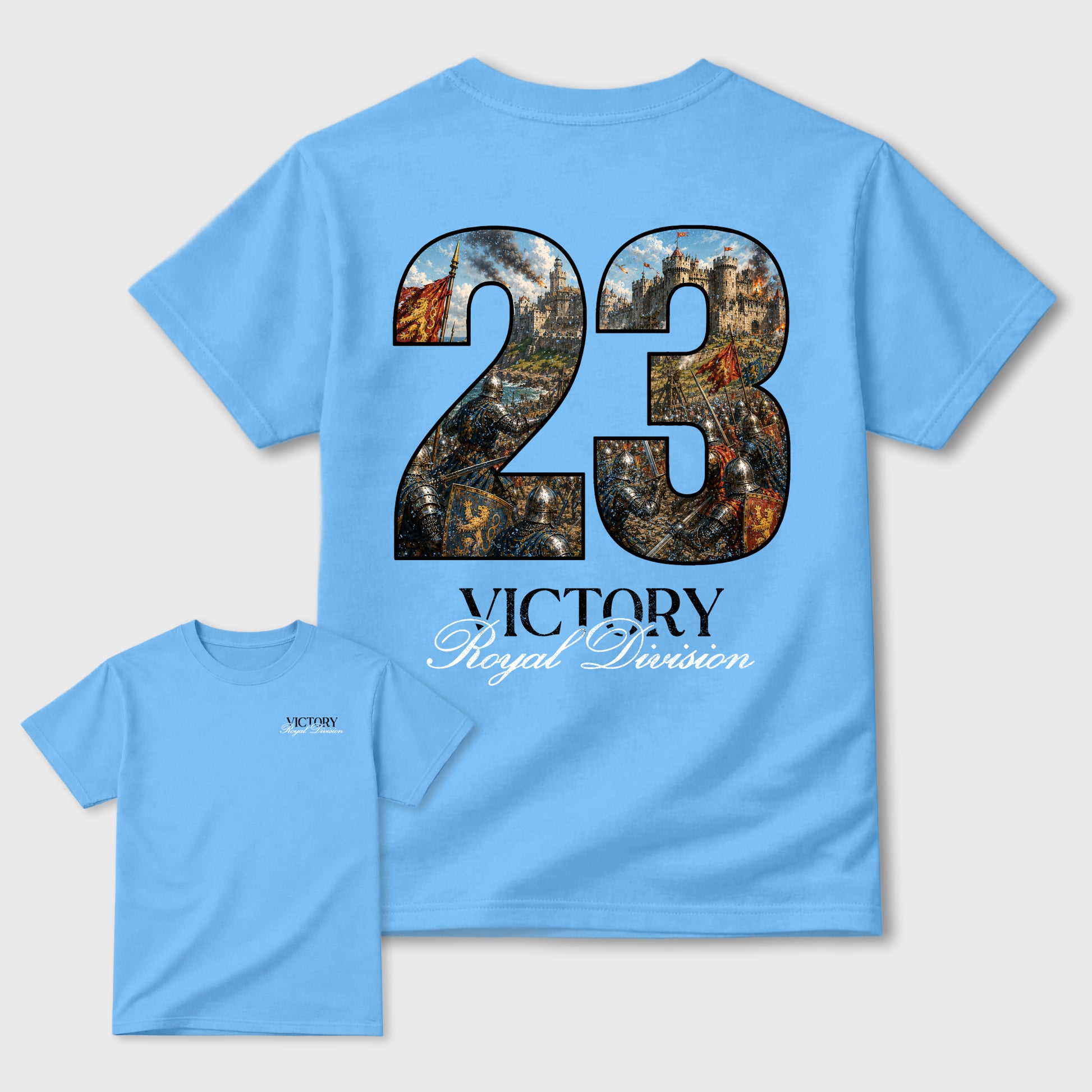 Victory Graphic T-Shirt sneaker match tee designed for the 5s Black Carolina, featuring coordinated color options for a perfect streetwear match. Carolina Blue shirt.