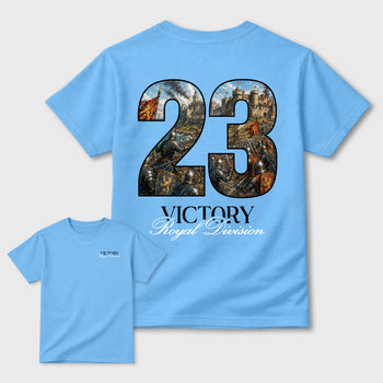 Victory Graphic T-Shirt sneaker match tee designed for the 5s Black Carolina, featuring coordinated color options for a perfect streetwear match. Carolina Blue shirt.