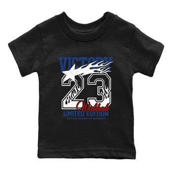 Sneaker match tees – Sneaker Tees To Match Air Jordan 11 Rare Air Shoes – Victory Knows No Borders Kids T-Shirt Black 2
