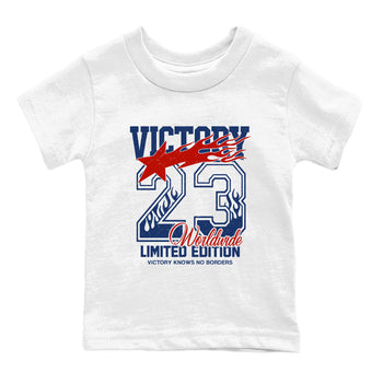 Sneaker match tees – Sneaker Tees To Match Air Jordan 11 Rare Air Shoes – Victory Knows No Borders Kids T-Shirt White 2