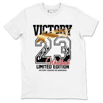 Sneaker match tees – Sneaker Tees To Match Air Jordan 12 Taxi Shoes – Victory Knows No Borders Tee White 2