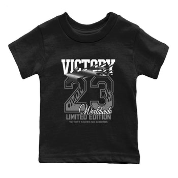 Sneaker match tees – Sneaker Tees To Match Air Jordan 4 Black Cat Shoes – Victory Knows No Borders Kids T-Shirt Black 2