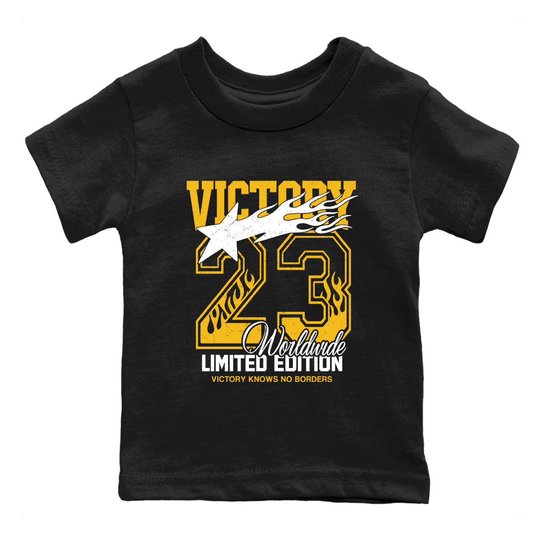 Sneaker match tees – Sneaker Tees To Match Air Jordan 5 Tokyo Shoes – Victory Knows No Borders Kids T-Shirt Black 2