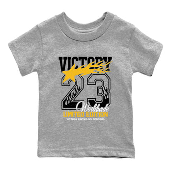 Sneaker match tees – Sneaker Tees To Match Air Jordan 5 Tokyo Shoes – Victory Knows No Borders Kids T-Shirt Heather Grey 2