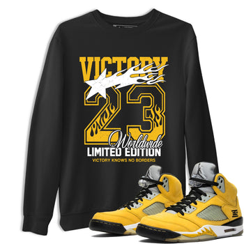 Sneaker match tees – Sneaker Tees To Match Air Jordan 5 Tokyo Shoes – Victory Knows No Borders Tee Black 1