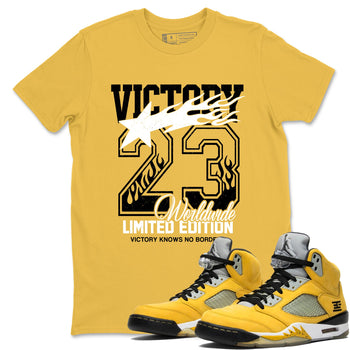 Sneaker match tees – Sneaker Tees To Match Air Jordan 5 Tokyo Shoes – Victory Knows No Borders Tee Daisy 1
