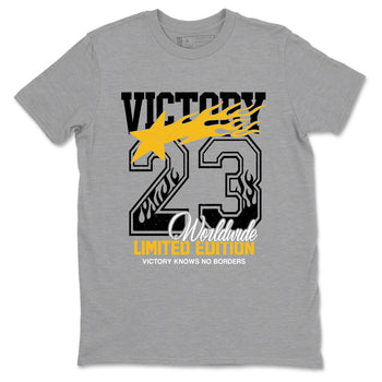 Sneaker match tees – Sneaker Tees To Match Air Jordan 5 Tokyo Shoes – Victory Knows No Borders Tee Heather Grey 2