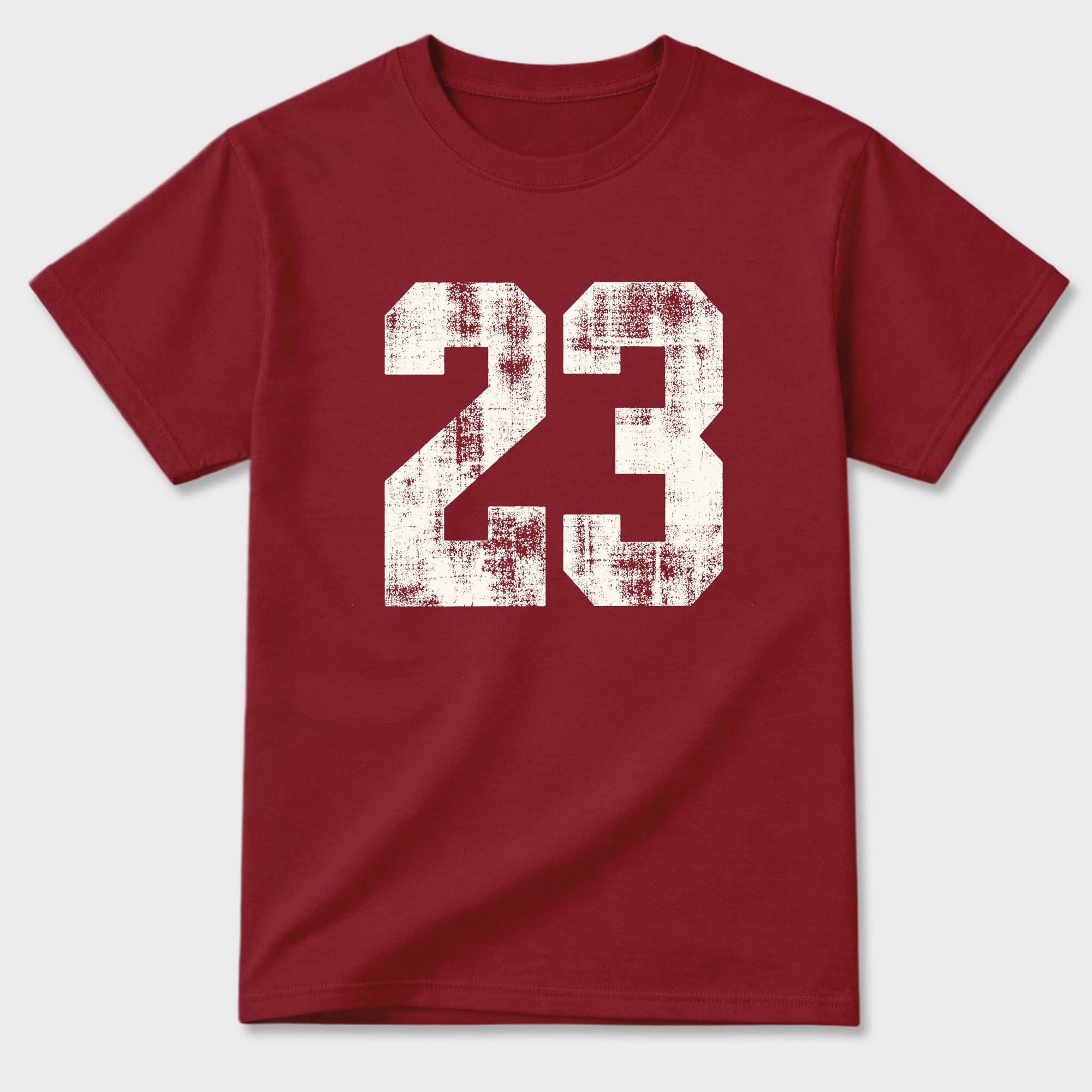 Vintage 23 Graphic T-Shirt sneaker match tee designed for the Air Jordan 3 Bin 23, featuring coordinated color options for a perfect streetwear match. Cardinal 2 shirt.