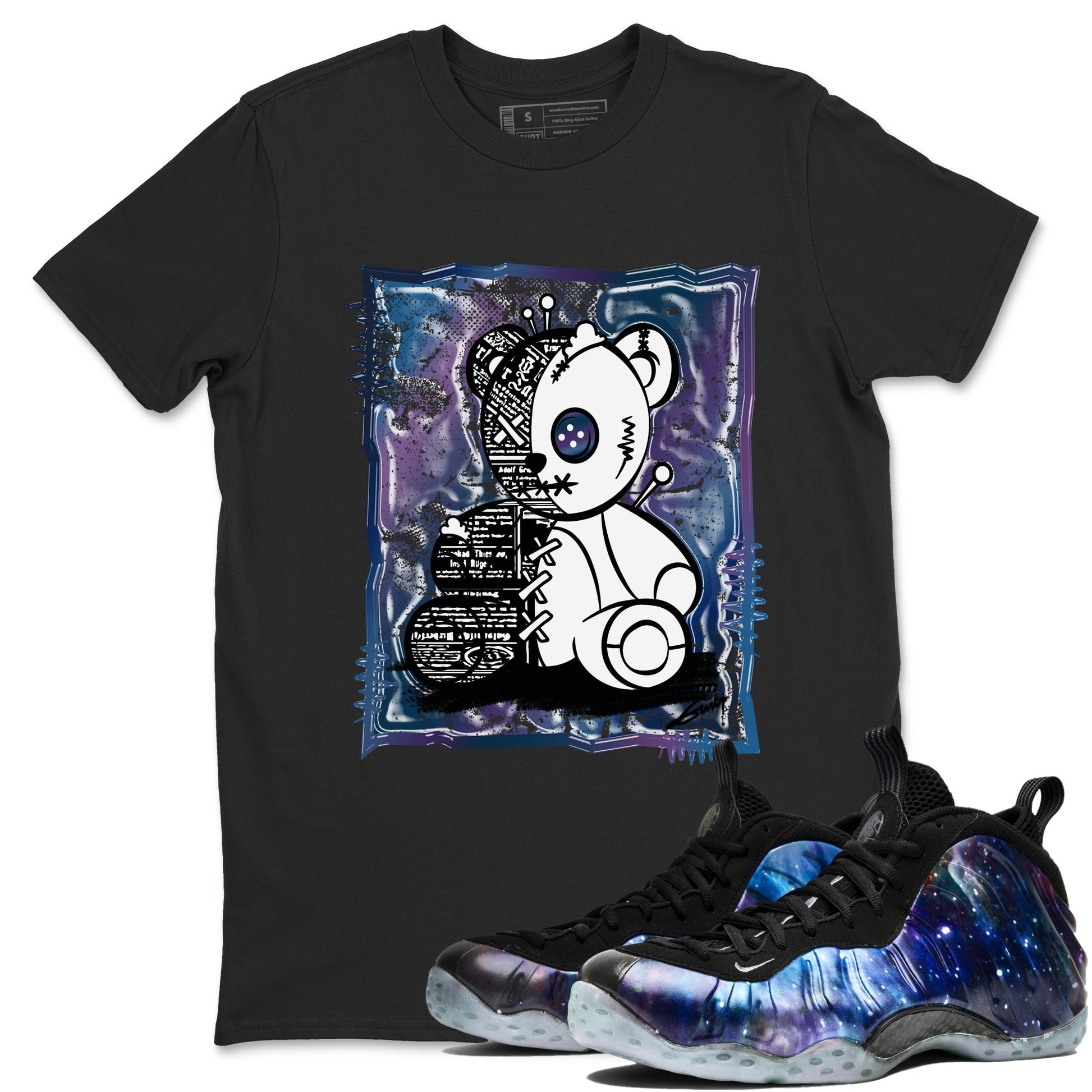 Air Foamposite One Galaxy Shirts To Match Jordans Vintage Bear Sneaker Shirts Air Foamposite 1 Galaxy SNRT Sneaker Release Tees Unisex Cotton Crew Neck Black 1 crew neck shirts