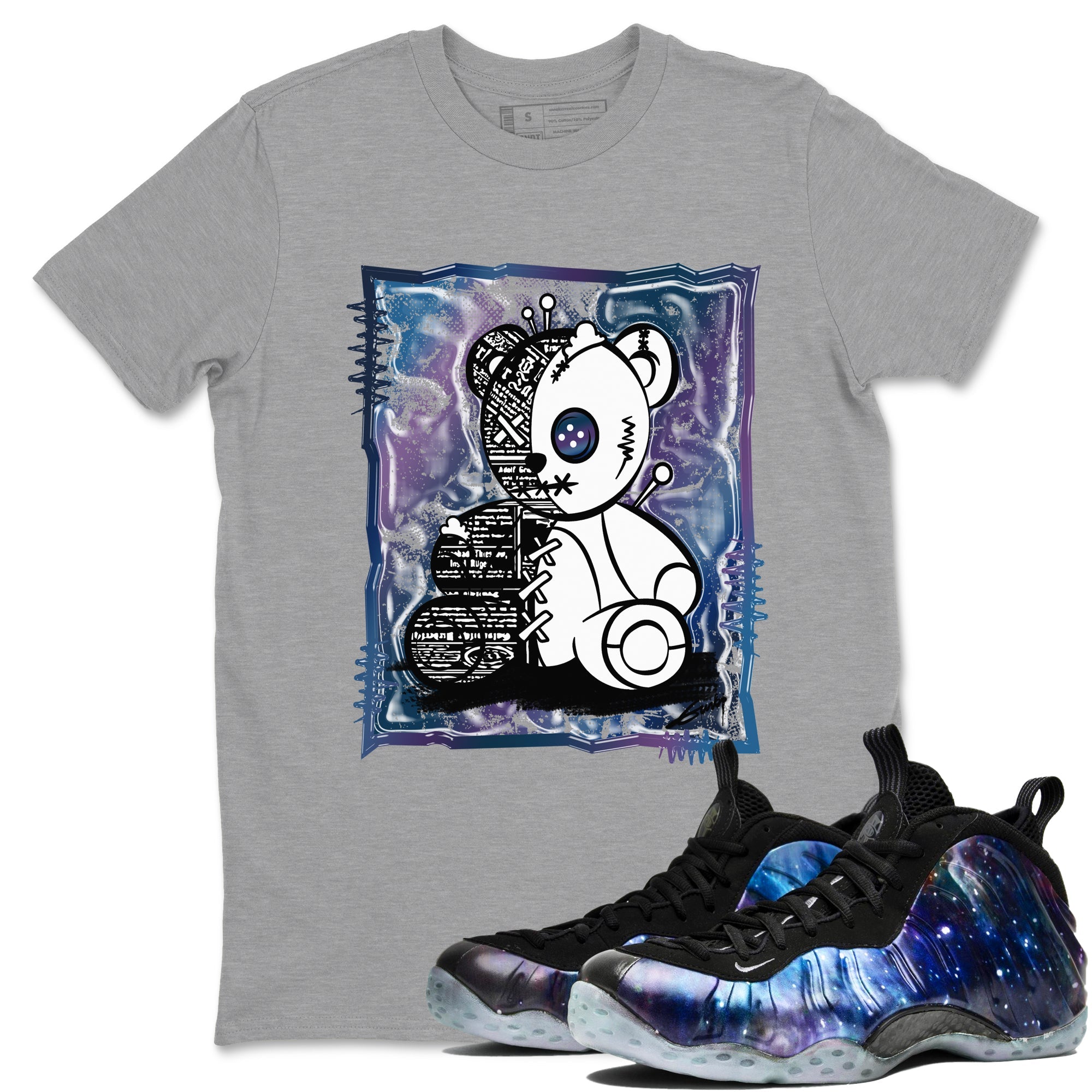 Air Foamposite One Galaxy Shirts To Match Jordans Vintage Bear Sneaker Shirts Air Foamposite 1 Galaxy SNRT Sneaker Release Tees Unisex Cotton Crew Neck Heather Grey 1 crew neck shirts