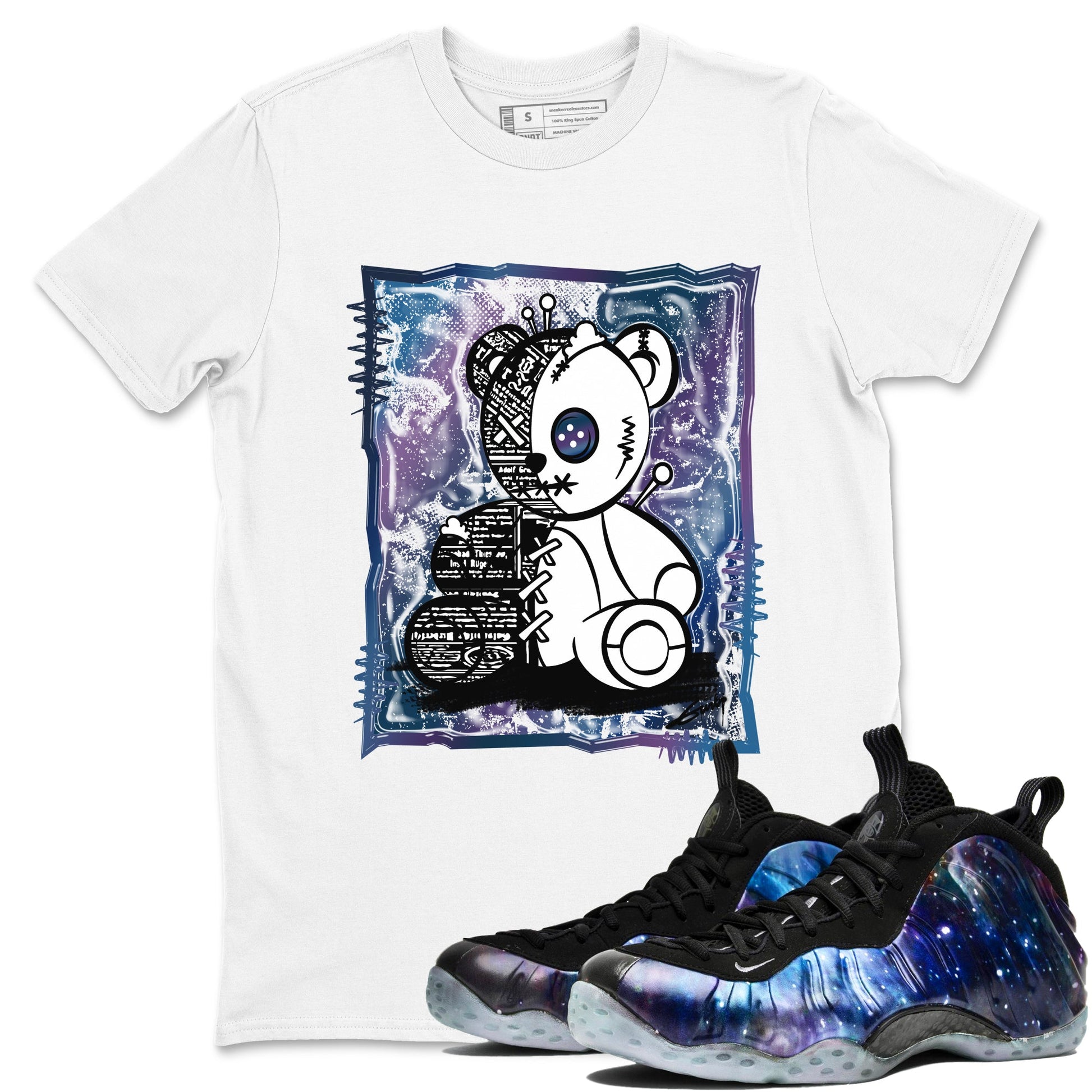 Air Foamposite One Galaxy Shirts To Match Jordans Vintage Bear Sneaker Shirts Air Foamposite 1 Galaxy SNRT Sneaker Release Tees Unisex Cotton Crew Neck White 1 crew neck shirts
