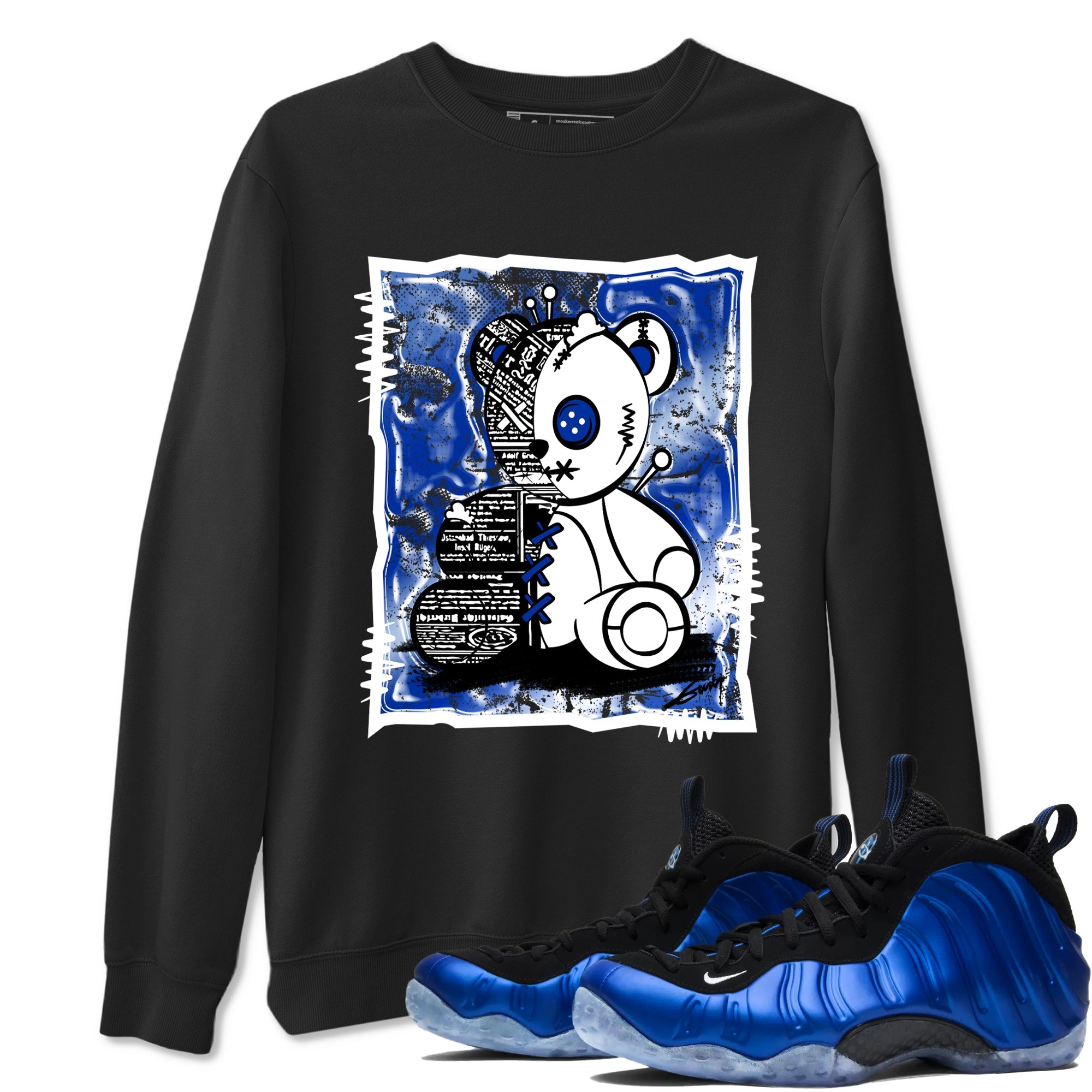 Air Foamposite One Royal shirts to match jordans Vintage Bear sneaker match tees Foams One Royal match shoes to clothes SNRT Sneaker Tees unisex cotton Black 1 shirts