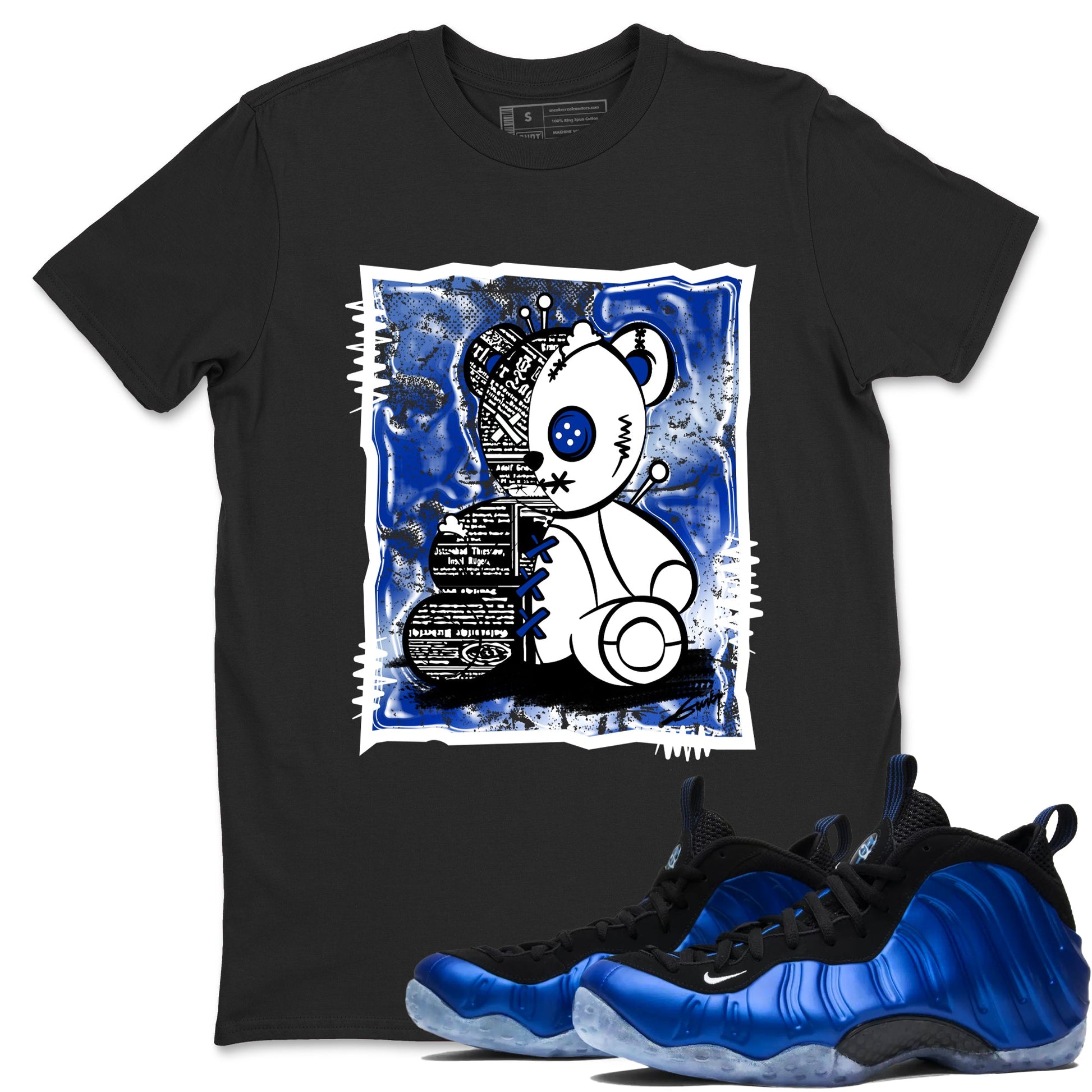 Air Foamposite One Royal shirts to match jordans Vintage Bear sneaker match tees Foams One Royal match shoes to clothes SNRT Sneaker Tees unisex cotton Black 1 shirts