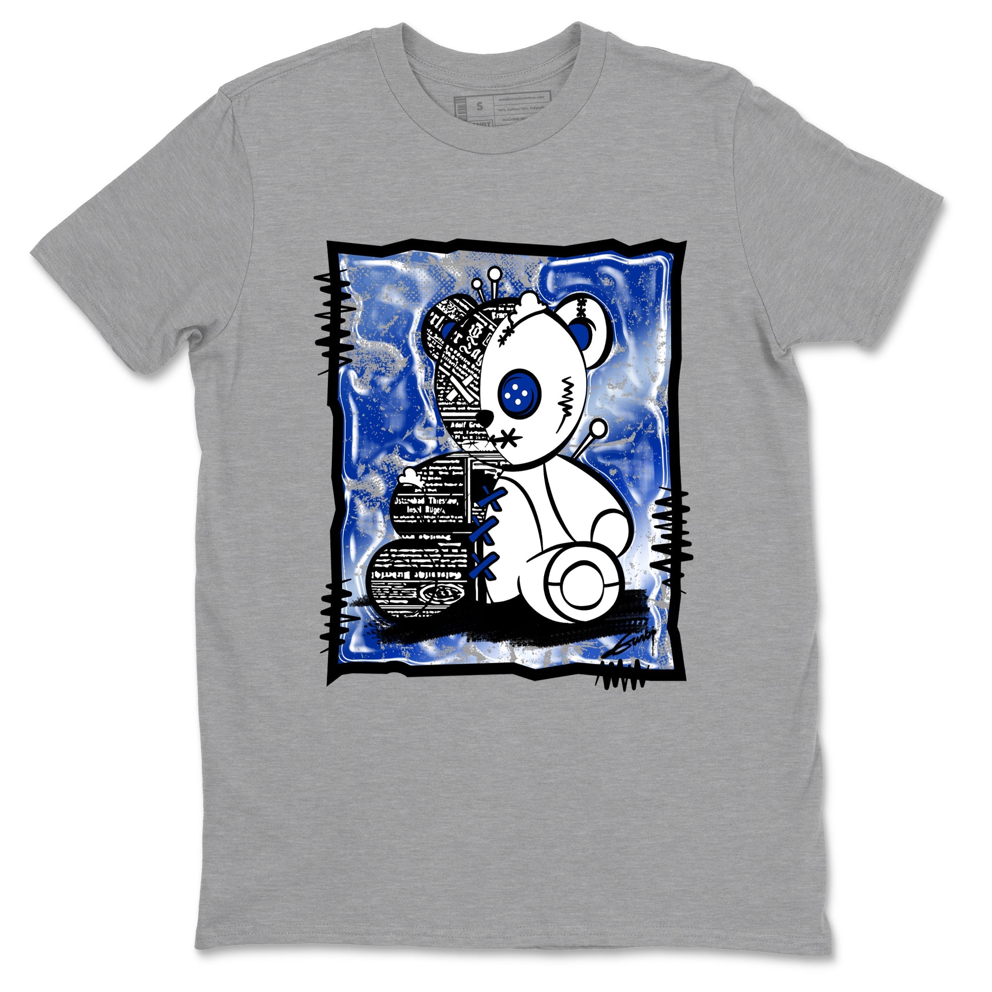 Air Foamposite One Royal shirts to match jordans Vintage Bear sneaker match tees Foams One Royal match shoes to clothes SNRT Sneaker Tees unisex cotton Heather Grey 2 shirts